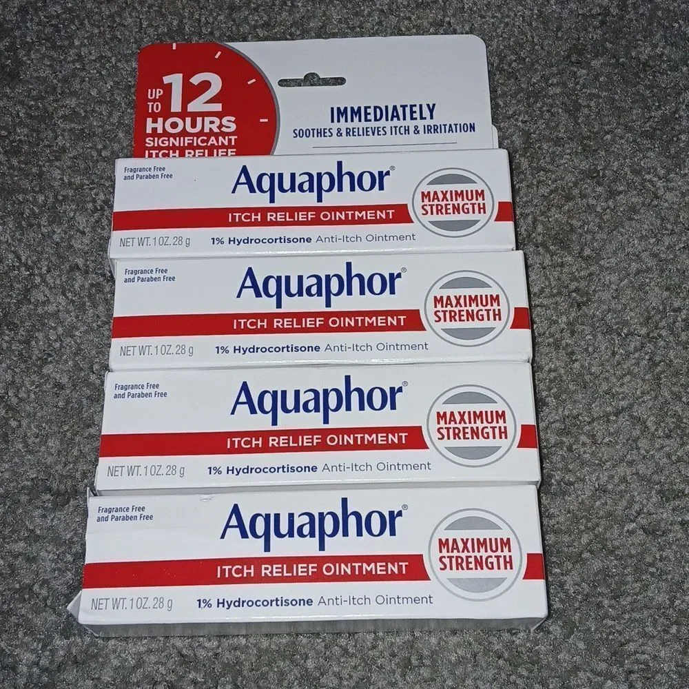 Aquaphor Itch Relief Ointment, 1% Hydrocortisone Anti Itch Skin Ointment…